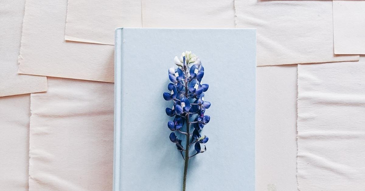 flower with poetry book