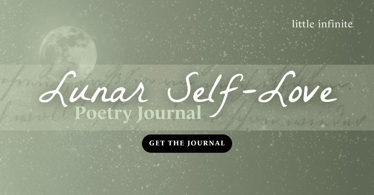 lunar self-love poetry journal image
