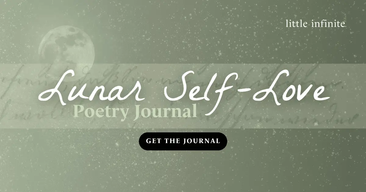lunar self-love poetry journal image